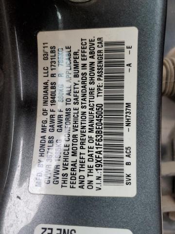 Photo 11 VIN: 19XFA1F63BE045050 - HONDA CIVIC 