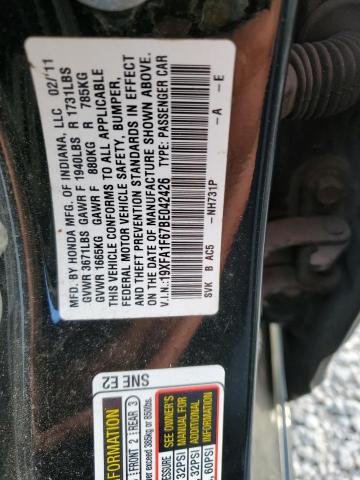 Photo 11 VIN: 19XFA1F67BE042426 - HONDA CIVIC 