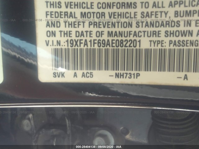 Photo 8 VIN: 19XFA1F69AE082201 - HONDA CIVIC SDN 