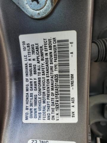 Photo 11 VIN: 19XFA1F6XAE014635 - HONDA CIVIC LX-S 