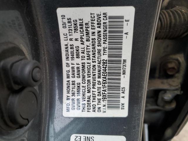 Photo 12 VIN: 19XFA1F6XAE044282 - HONDA CIVIC 