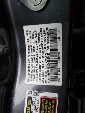 Photo 11 VIN: 19XFA1F80AE027413 - HONDA CIVIC 