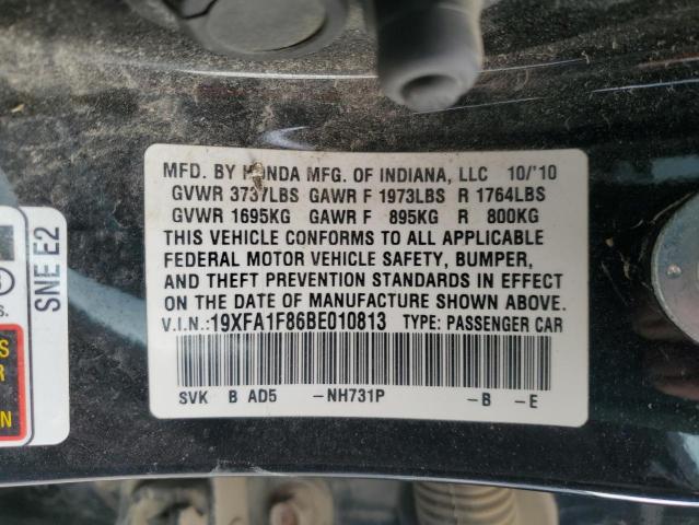 Photo 11 VIN: 19XFA1F86BE010813 - HONDA CIVIC 