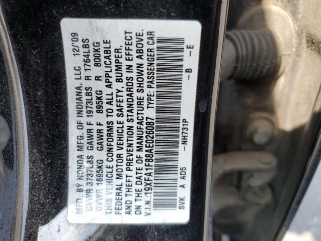 Photo 9 VIN: 19XFA1F88AE026087 - HONDA CIVIC EX 