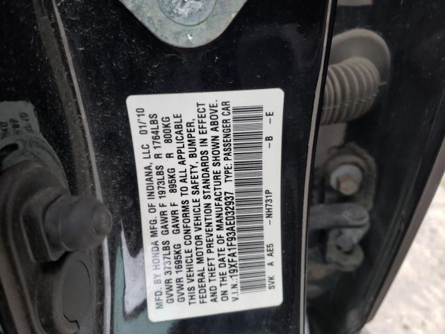 Photo 9 VIN: 19XFA1F93AE032937 - HONDA CIVIC EXL 