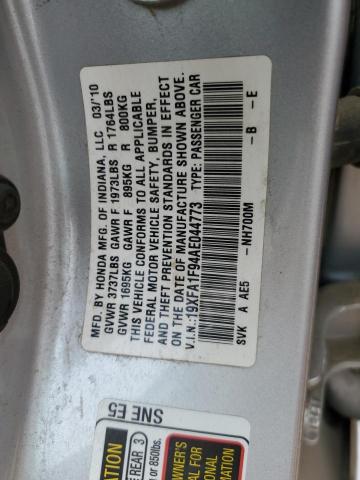 Photo 12 VIN: 19XFA1F94AE044773 - HONDA CIVIC EXL 