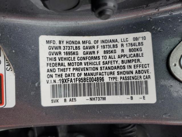 Photo 11 VIN: 19XFA1F95BE004896 - HONDA CIVIC 