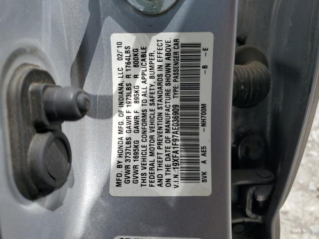 Photo 11 VIN: 19XFA1F97AE036909 - HONDA CIVIC 