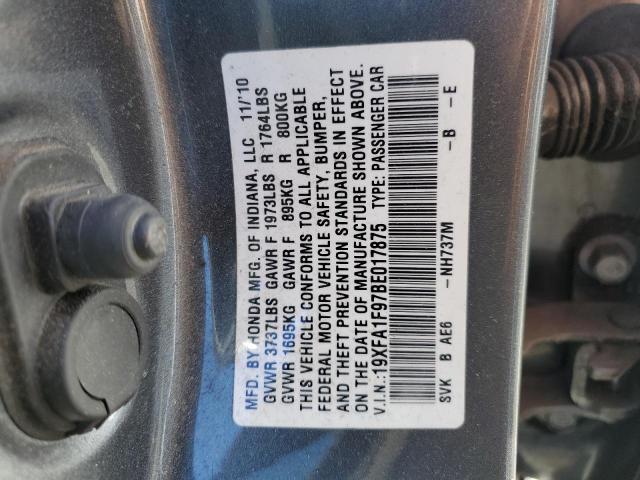 Photo 11 VIN: 19XFA1F97BE017875 - HONDA CIVIC 