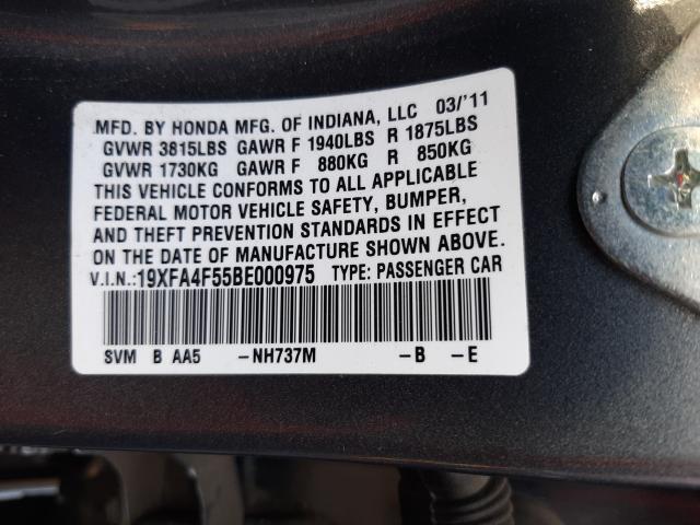 Photo 9 VIN: 19XFA4F55BE000975 - HONDA CIVIC GX 