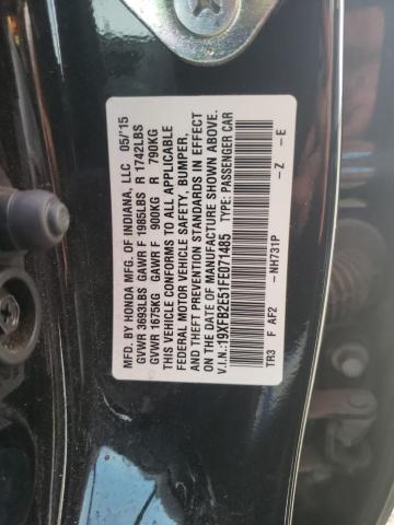 Photo 9 VIN: 19XFB2E51FE071485 - HONDA CIVIC LX 