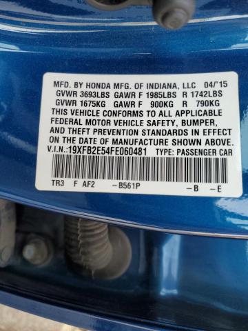 Photo 11 VIN: 19XFB2E54FE060481 - HONDA CIVIC LX 