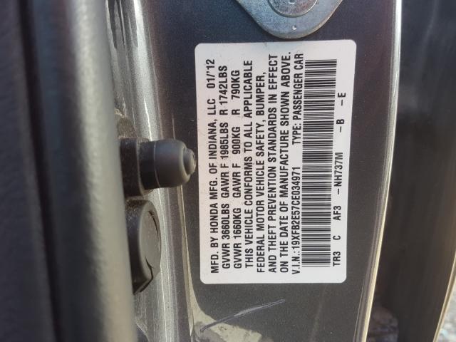 Photo 9 VIN: 19XFB2E57CE034971 - HONDA CIVIC LX 