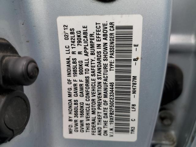 Photo 11 VIN: 19XFB2F50CE334446 - HONDA CIVIC LX 