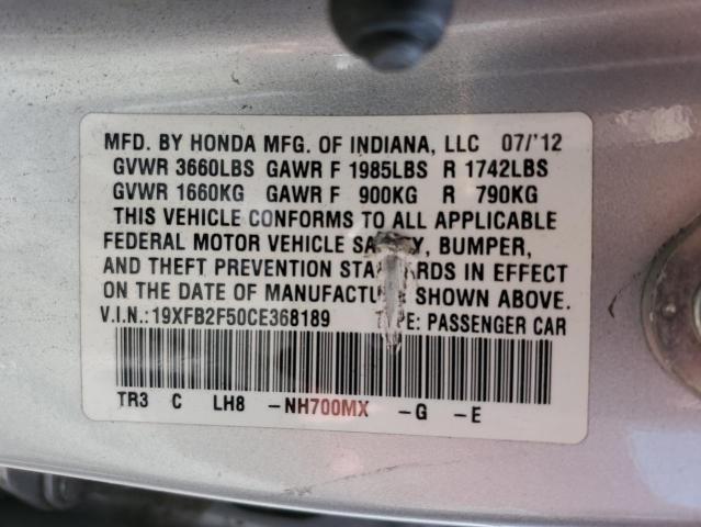 Photo 11 VIN: 19XFB2F50CE368189 - HONDA CIVIC LX 