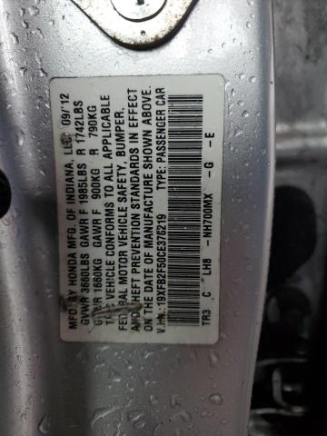 Photo 12 VIN: 19XFB2F50CE378219 - HONDA CIVIC 