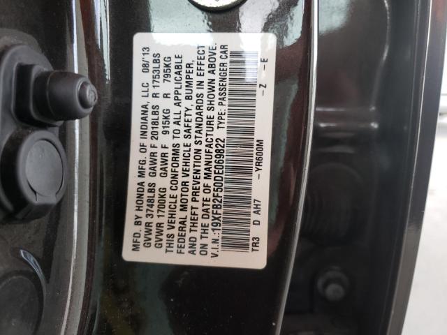 Photo 9 VIN: 19XFB2F50DE069822 - HONDA CIVIC LX 