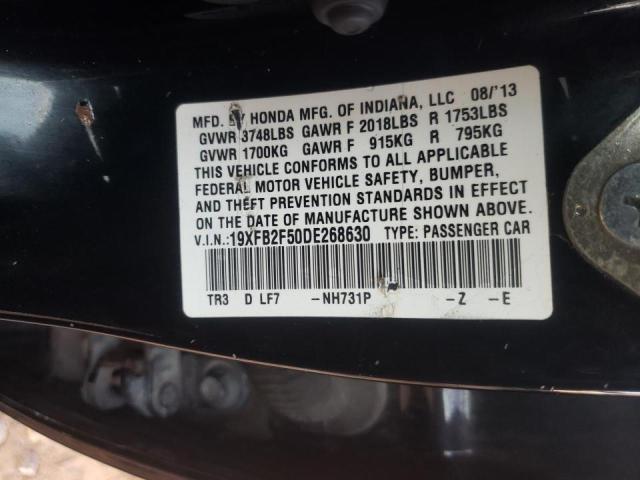 Photo 9 VIN: 19XFB2F50DE268630 - HONDA CIVIC LX 