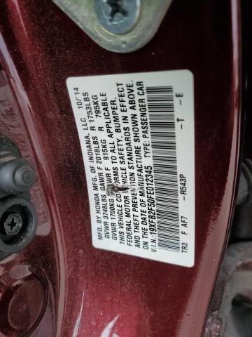 Photo 11 VIN: 19XFB2F50FE012345 - HONDA CIVIC LX 