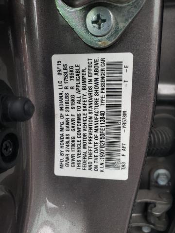 Photo 11 VIN: 19XFB2F50FE113840 - HONDA CIVIC LX 