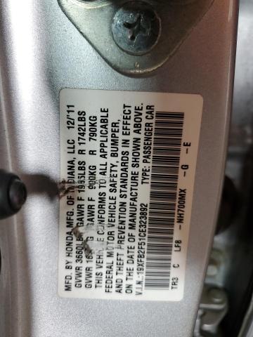 Photo 11 VIN: 19XFB2F51CE323892 - HONDA CIVIC LX 