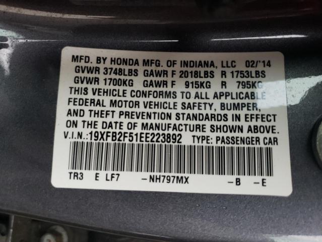 Photo 12 VIN: 19XFB2F51EE223892 - HONDA CIVIC LX 