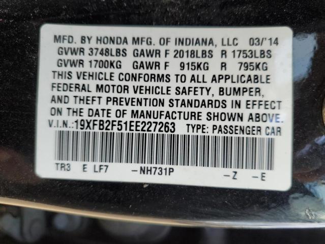 Photo 11 VIN: 19XFB2F51EE227263 - HONDA CIVIC LX 