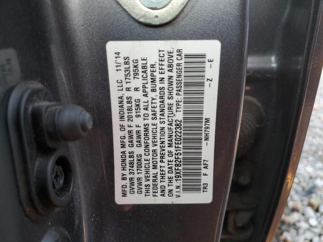 Photo 11 VIN: 19XFB2F51FE022382 - HONDA CIVIC 