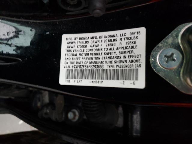 Photo 9 VIN: 19XFB2F51FE293653 - HONDA CIVIC LX 