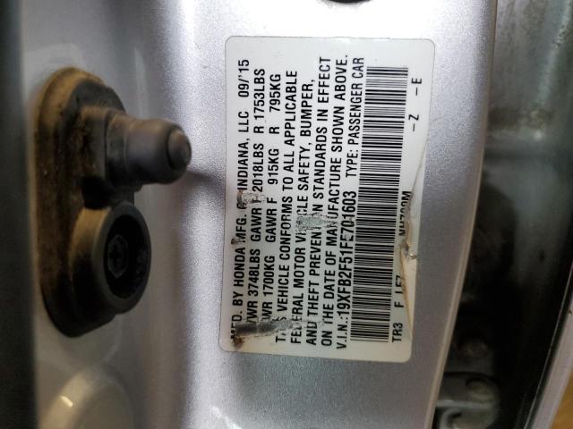 Photo 11 VIN: 19XFB2F51FE701603 - HONDA CIVIC LX 