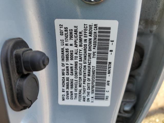 Photo 11 VIN: 19XFB2F52CE046217 - HONDA CIVIC LX 