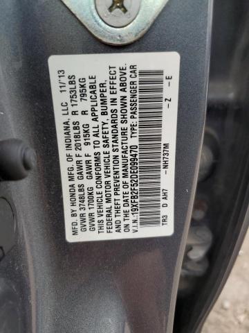 Photo 12 VIN: 19XFB2F52DE099470 - HONDA CIVIC LX 