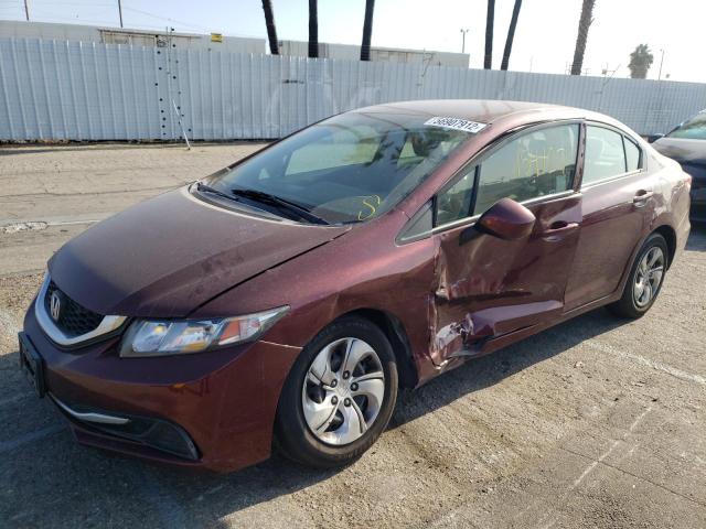 Photo 1 VIN: 19XFB2F52DE246452 - HONDA CIVIC LX 