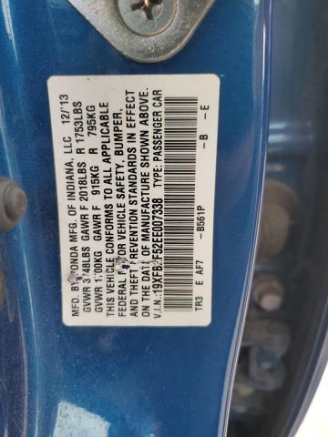 Photo 12 VIN: 19XFB2F52EE007338 - HONDA CIVIC LX 