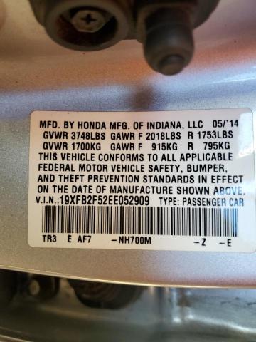 Photo 11 VIN: 19XFB2F52EE052909 - HONDA CIVIC 