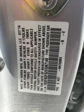 Photo 11 VIN: 19XFB2F52EE067149 - HONDA CIVIC 