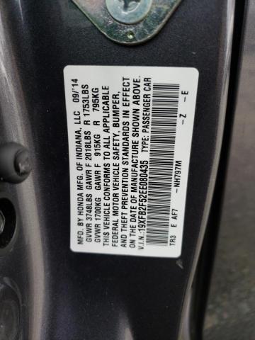 Photo 11 VIN: 19XFB2F52EE080435 - HONDA CIVIC 