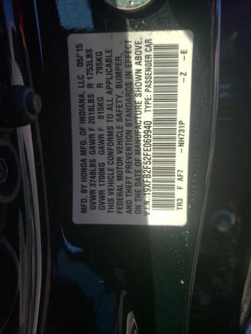 Photo 9 VIN: 19XFB2F52FE069940 - HONDA CIVIC LX 