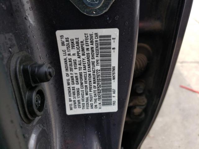 Photo 11 VIN: 19XFB2F52FE079772 - HONDA CIVIC LX 