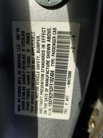 Photo 11 VIN: 19XFB2F52FE102404 - HONDA CIVIC LX 