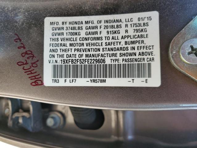 Photo 11 VIN: 19XFB2F52FE229606 - HONDA CIVIC 