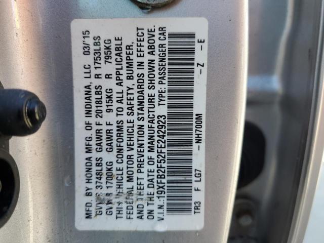 Photo 12 VIN: 19XFB2F52FE242923 - HONDA CIVIC LX 