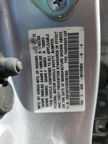 Photo 11 VIN: 19XFB2F53CE061504 - HONDA CIVIC LX 