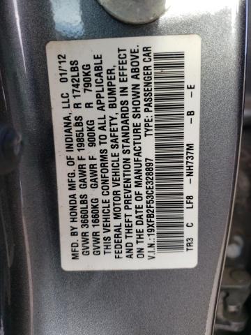 Photo 11 VIN: 19XFB2F53CE328897 - HONDA CIVIC LX 