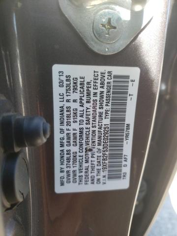 Photo 9 VIN: 19XFB2F53DE029251 - HONDA CIVIC LX 