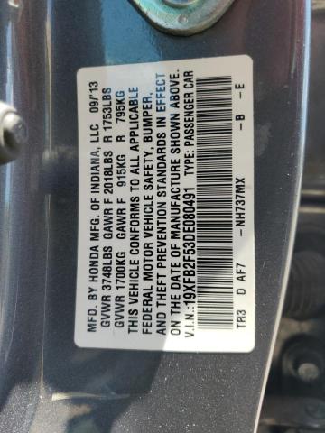 Photo 11 VIN: 19XFB2F53DE080491 - HONDA CIVIC LX 