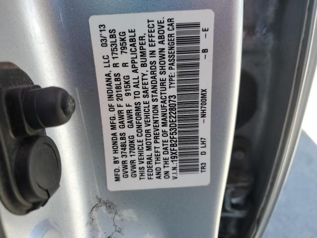 Photo 11 VIN: 19XFB2F53DE228073 - HONDA CIVIC 