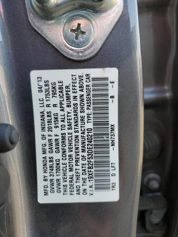 Photo 11 VIN: 19XFB2F53DE240210 - HONDA CIVIC 