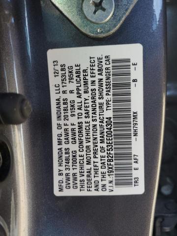 Photo 11 VIN: 19XFB2F53EE004304 - HONDA CIVIC 