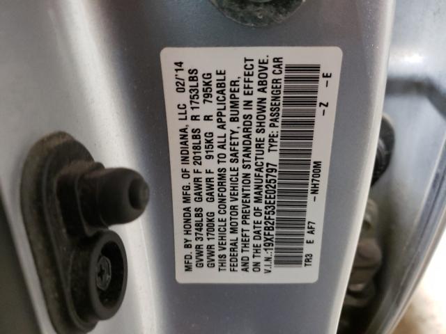 Photo 9 VIN: 19XFB2F53EE025797 - HONDA CIVIC LX 